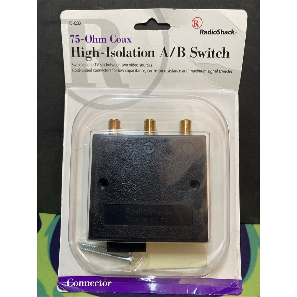 NEW Radio Shack 15-1217 75-Ohm Coax High-Isolation A/B Switch B1